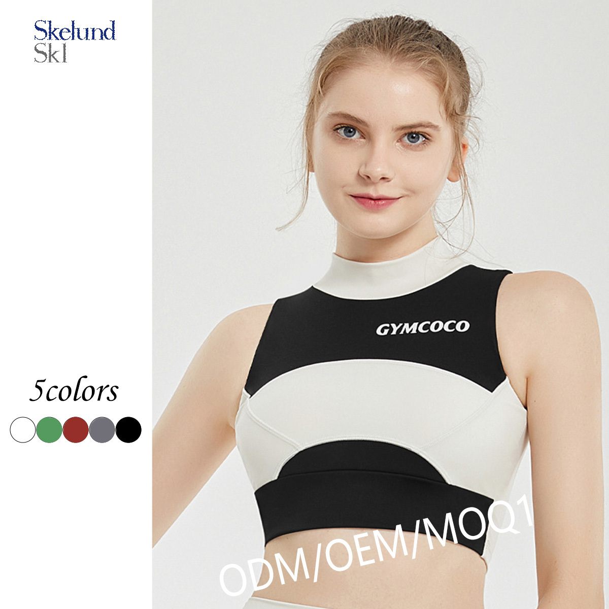 Womens Yoga Tanks Color-blocking and Quick-drying Customized Wholesale Yoga Vest Sports Bra Tight - Fitting Slimming Fitness Top