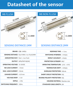 เซ็นเซอร์วัดระดับน้ำแบบ Capacitive โลหะ Balluff IFM M12 สำหรับ M18 PNP สำหรับเครื่องจักรบรรจุภัณฑ์ - Product Image 3