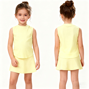 Vestido de Yoga Personalizado con Tirantes, Falda de Golf de Malla, Vestido para Niñas, Vestido de Verano para Bebés, Conjunto de Yoga para Niñas - Product Image 6