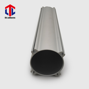 6063 T5 T6 50x50 ekstrüde yuvarlak kare alüminyum alaşımlı profil boruları silindir tüp özel eloksal muhafaza alüminyum yuvarlak kutu - Product Image 2