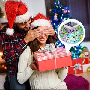 Solar cambio de color de vidrio de mosaico mirando Bola con luz LED - Product Image 6