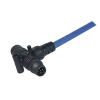 Konektor Mikro T-Type 3-Arah NMEA2000 M12 5-Pin A-Code dengan Casing Nilon, Kontak Kuningan, Tahan Air IP67 IP68