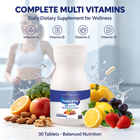 OEM/ODM Multi-vitamines pour le soutien énergétique quotidien - Renforce l'immunité et l'énergie et soutient la santé osseuse avec des vitamines A, B, C, D - 60 comprimés