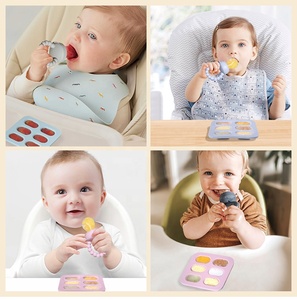 Conteneur de congélateur en silicone personnalisé Mini <span class=keywords><strong>bac</strong></span> à glaçons Plateau de congélateur pour <span class=keywords><strong>lait</strong></span> <span class=keywords><strong>maternel</strong></span> en silicone Moule à glace à 6 cavités pour crème glacée pour bébé - Product Image 6