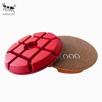 LITTLE ANT Disques de polissage diamantés en résine pour béton, 3 pouces (80 mm), pour meuleuse de sol, polissage humide haute brillance, 7 étapes, robustes