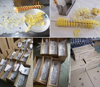 Machine à découper les pommes de terre en spirale électrique en acier inoxydable commercial 110V 220V, fournie par l'usine
