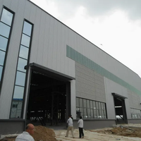 Almacén Prefabricado de Acero Galvanizado de Bajo Costo, Estructura de Acero Moderna y Minimalista de Calibre Ligero