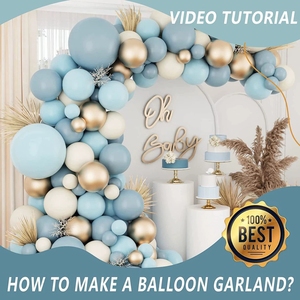 Kit <span class=keywords><strong>de</strong></span> Guirnalda <span class=keywords><strong>de</strong></span> Globos DIY Azul Polvoriento Retro, Globos <span class=keywords><strong>de</strong></span> Látex para Decoraciones Rústicas <span class=keywords><strong>de</strong></span> Primer Cumpleaños, Baby Shower, Cadena <span class=keywords><strong>de</strong></span> Globos para Fondo - Product Image 4
