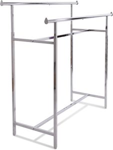 Perchero Rectangular Doble Ajustable y Resistente de Acero Cromado <span class=keywords><strong>para</strong></span> Abrigos - Product Image 2