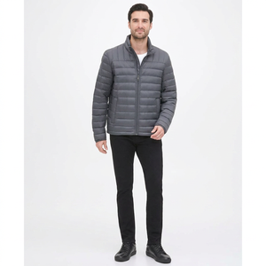 Blouson d'hiver matelassé imperméable pour homme, col montant, à capuche, haute qualité, style urbain, directement de l'usine - Product Image 1
