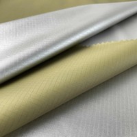 Tissu de tente de voiture d'extérieur imperméable de haute qualité, conception de vente en gros d'usine, nylon 210T argenté enduit de PU, grille pour tente personnalisable