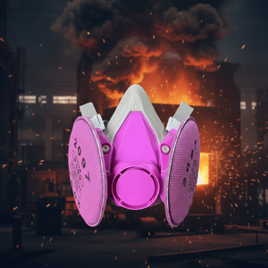 6200 Half Face Gas <strong>Mask</strong> Set <strong>Pink</strong> P100 Filter With Goggles Anti Dust Chemical Organic Vapor Spray Paint Industrial Safety - Product Image 1