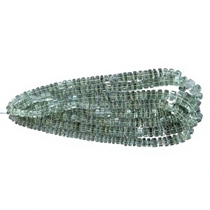 Natural Green <b>Amethyst</b> Faceted Bolt Beads Prasiolite Loose Gemstone Strand Quality for Jewelry Making Wholesale - Product Image 5
