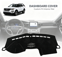 Accessoires de tableau de bord de voiture anti-poussière pour conduite à gauche, décoration, isolation thermique, couvre-tableau de bord pour Ford Explorer