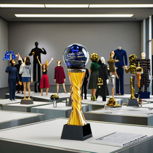 Trofei di Alta Gamma Moderni e Tradizionali in Cristallo Traslucido Smaltato Lucidato con Serigrafia - Edizione Speciale <span class=keywords><strong>Champions</strong></span> <span class=keywords><strong>League</strong></span> - Offerta Imperdibile - Product Image 6