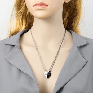 Collar con Colgante Magnético en Forma de Electrocardiograma para Parejas, Cadena para Clavícula Unisex, Estilo para Uso Diario 1 2 3 4 5 6 - Product Image 3