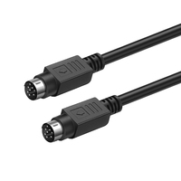 8-Pin DIN-Steckverbinder Kabelbaum mit Geflechtabschirmung und PVC-Ummantelung für Kamera und Auto mit offenem Ende und verzinntem Stecker Video-Kabel