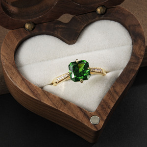 CM Jewelry Wholesale Luxury 14K Gold Plated Emerald Cut Colorful Zircon <b>Fine</b> <b>Rings</b> Pink Blue Yellow Ruby Gemstone <b>Rings</b> women - Product Image 4