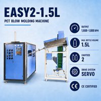 Machine de soufflage de bouteilles d'eau minérale entièrement automatique 1800BPH avec moteur PLC et valve haute pression AirTac 1,5L
