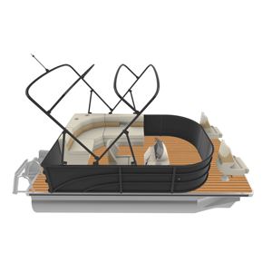 Bote Pontón de Aluminio de 4.6m con Motor Fuera de Borda de 90HP, Diseño de Yate de Lujo, Deportivo, Recreativo, para Pesca, con Asientos Delanteros para Pescadores y Sofá Trasero para Relajarse - Product Image 3