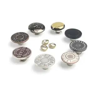 Eyelet Jeans Metal Rivet Buttons Metal Factory Customized Custom Brass Painting Denim Jeans Dry Cleaning Custom Colors Tack