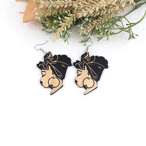 Grosir anting ukiran khusus Afro Afrika untuk wanita - Product Image 3