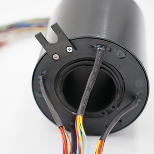 Anneau de contact rotatif à arbre creux robuste SRB50, Ø intérieur 50 mm, 6 circuits, 10A 36C 5A, connecteur électrique rotatif pour l'automatisation industrielle - Product Image 3
