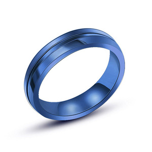 Men's Black Metal <b>Ring</b> SA1003 Simple Geometric Design Fashion Jewelry Gift Accessory - Product Image 2