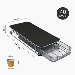 Organizador de Cocina, Estuche para Cápsulas de Café Negro, Soporte para 40 Cápsulas de Café con Base Giratoria Antideslizante - Product Image 3