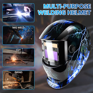 Casco de Soldadura con Oscurecimiento Automático TRQWH, Protección DIN9-13, Tiempo de Activación de 0.15MS, Área de Visión de 92x42mm, TIG/MIG/Arco, 1 Año de Garantía - Product Image 3
