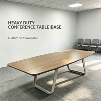 Table de réunion de bureau moderne de grande taille avec structure en acier robuste et pieds en métal pour bureau de direction, salle à manger, hôtel, salon