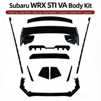 Pour Subaru WRX STI VA 2015-2021 : Lame avant, Aileron supérieur, Jupes latérales, Lame arrière, Aileron de pare-brise, Modification des aérations, Noir laqué