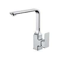 Robinet de cuisine et de salle de bain moderne luxueux industriel en chrome cuivre laiton, montage sur pont, mitigeur à poignée unique pour évier