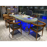 Nouvelle maison de décoration naturelle, pierre à marbrure transparente bleue, onyx, Aurora, bleu, pour sol et mur, carrelage, nouveauté