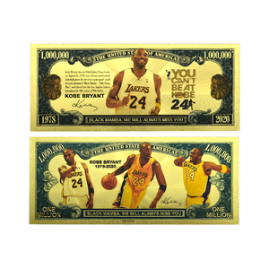 Set de Billetes de Oro de Doble Cara con la Imagen de la <span class=keywords><strong>Estrella</strong></span> del Baloncesto Kobe, Recuerdo Deportivo Coleccionable de Millones de Dólares, Regalo para Fanáticos - Product Image 3