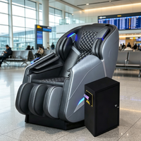 Fauteuil de massage commercial portable et pliable à monnayeur, avec manipulateur robotique 3D, corps entier, zéro gravité, pour centre commercial