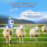 Électrificateur de clôture électrique à énergie solaire 12V pour bétail, cheval, mouton, cochon, ours, design classique avec cadre en plastique pour le jardin