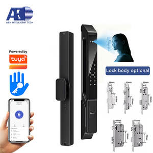 Cerradura Inteligente Delgada para Puertas Corredizas, Entrada sin Llave 6 en 1 con Reconocimiento Facial, Huella Dactilar, Código de Acceso, Tarjeta IC, Control por Aplicación, Llave - Product Image 1