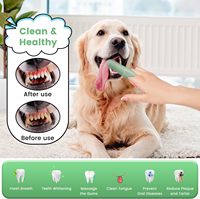 Kit de brosses à dents pour animaux de compagnie en silicone à 360 degrés, brosse à dents pour chiot, brosse à dents pour chien, brosse à dents à doigt avec poils doux pour le nettoyage des dents