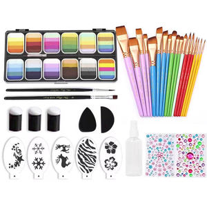 Vente en gros ensemble professionnel de peinture <span class=keywords><strong>gouache</strong></span> arc-en-ciel 12 couleurs enfants corps et <span class=keywords><strong>peau</strong></span> Art maquillage peinture faciale pour enfants - Product Image 1