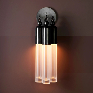 XZ Mỹ Cổ Điển Retro Trong Nhà Cổ Tối deconstructivist Thủy Tinh Brass LED Đèn Chùm Mặt Dây Chuyền Đèn Tường Đèn 3 Sconces - Product Image 1