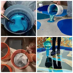 Resina epoxi transparente de alta dureza para revestimiento de piso epoxi de pintura 3D autonivelante