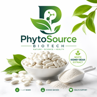 Poudre d'extrait de haricot blanc (Phaseolus Vulgaris L.) de qualité alimentaire, extrait végétal, Phaseolamine 1%, inhibiteur d'amylase, en flacon