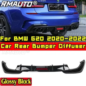 BMW G20 Rear Bumper <b>Lip</b> Glossy Black Sport Style Car Rear Bumper <b>Splitter</b> Guard Body Kit for BMW G20 2020-2022 Car Accessories - Product Image 1