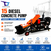 Pompe à béton inclinée diesel à quatre cylindres haute efficacité pour structures secondaires, débit de 6-8 m³/h, portée verticale de 35 m