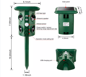 Mới Mới Nhất Chim <span class=keywords><strong>Repeller</strong></span> Chim Bồ Câu <span class=keywords><strong>Repeller</strong></span> Với Siêu Âm Và LED Ánh Sáng Đèn Flash Siêu Âm Chim Không Thấm Có Thể Sạc Lại Tất Cả Các Mùa - Product Image 3