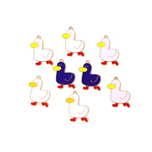 Dijes de Aleación de Pato Go Go de Dibujos Animados 23x32mm para Pendientes, Collares, Llaveros, Dijes para Teléfono, Accesorio de Regalo Unisex - Product Image 1