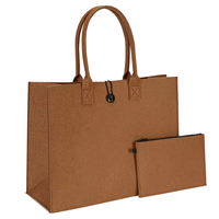 2024 Top Sale Wieder verwendbare benutzer definierte umwelt freundliche lässige Filz tasche mit großer Kapazität Frauen Filz Einkaufstasche Handtaschen 2 in1 Filz Einkaufstasche