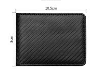 Étui porte-cartes universel pour automobile, porte-cartes, pour permis de conduire, texture de la peau en fibre de carbone