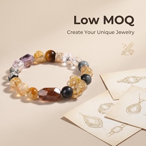 Bracciale Elastico con Perline e Design a Farfalla in Pietre Naturali, con Citrino, Ametista e <span class=keywords><strong>Occhio</strong></span> <span class=keywords><strong>di</strong></span> <span class=keywords><strong>Tigre</strong></span> per Donne - Product Image 5